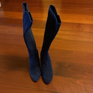 Stuart Weitzman Navy Over the Knee Boots